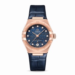 Omega Constellation Co-Axial Master Chronometer 29mm Ladies details Blue O13153292099001