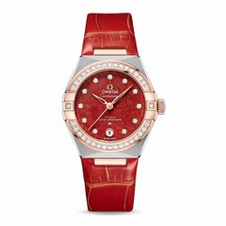 Omega Constellation Co-Axial Master Chronometer 29mm Ladies details Red O13128292099002