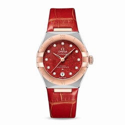 Omega Constellation Co-Axial Master Chronometer 29mm Ladies details Red O13123292099002
