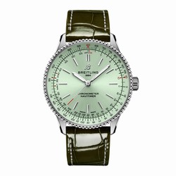 Breitling Navitimer 36mm Ladies details Green Alligator A17327361L1P1