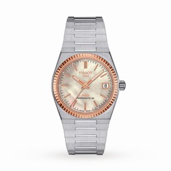 Tissot PRX Powermatic 80 35mm Steel and 18K Gold Bezel Ladies details T9312074111100