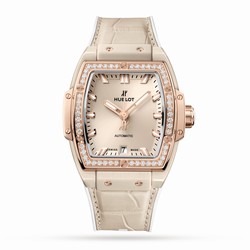 Hublot Spirit Of Big Bang Beige Ceramic King Gold Diamonds 39mm details 665.CZ.898B.LR.1204