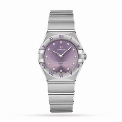 Omega Constellation Co-Axial 28mm Ladies details Purple O13110286060002