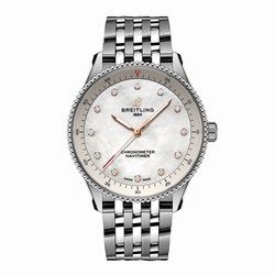 Breitling Navitimer 32mm Ladies details White Mother Of Pearl A77320E61A2A1