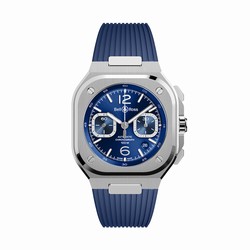 Bell & Ross BR 05 Chrono 42mm Mens details BR05C-BLU-ST/SRB