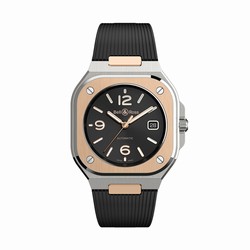 Bell & Ross BR 05 Black Steel  Gold 40mm Mens details BR05A-BL-STPG/SRB