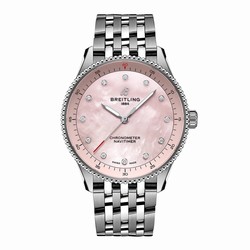 Breitling Navitimer 32mm Ladies details Pink Mother Of Pearl A77320D91K1A1