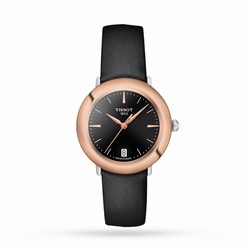 Tissot T-Gold Glendora 18K Gold 33mm Ladies details Black T9292104605100