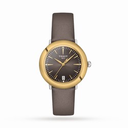Tissot T-Gold Glendora 18K Gold 33mm Ladies details Brown T9292104606600