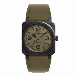 Bell & Ross BR 03 Military Ceramic 41mm BR03A-MIL-CE/SRB