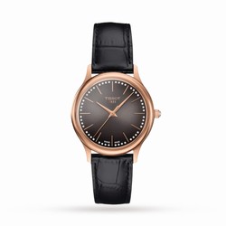 Tissot T-Gold Excellence Lady 18K Gold 32mm Ladies details Brown T9262107629100