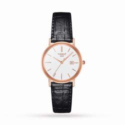 Tissot T-Gold Goldrun Lady 18K Gold 29mm Ladies details White T9222107601100