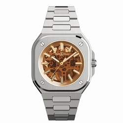 Bell & Ross BR 05 Skeleton Golden 40mm Mens details BR05A-CH-SKST/SST
