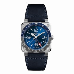 Bell & Ross BR 03-93 GMT BLUE 42MM BR0393-BLU-ST/SCA