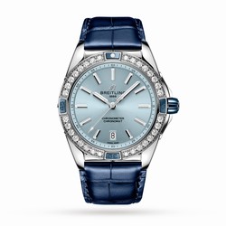 Breitling Super Chronomat Automatic 38 Blue Leather Strap details A17356531C1P1
