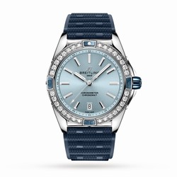 Breitling Super Chronomat Automatic 38 Blue Rubber Strap details A17356531C1S1