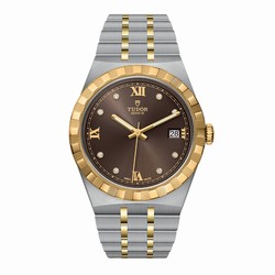 Tudor Royal S G 38mm Steel Case Diamond-Set Chocolate Dial M28503-0008