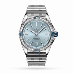 Breitling Super Chronomat Automatic 38 Blue Stainless Steel Bracelet details A17356531C1A1