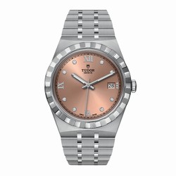 Tudor Royal 38mm Steel Case Diamond-Set Salmon Dial M28500-0009