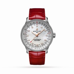 Breitling Navitimer Automatic 35 Stainless Steel Mother of Pearl details A17395211A1P6
