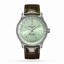 Breitling Navitimer Automatic 35 Stainless Steel Leather Strap - Mint details A17395361L1P2