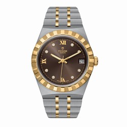 Tudor Royal S G 34mm Steel Case Diamond-Set Chocolate Dial M28403-0009