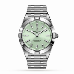 Breitling Chronomat 32 Stainless Steel - Mint Green details A77310101L1A1