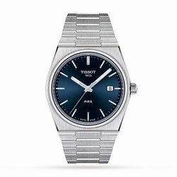 Tissot T-Classic PRX 35mm Unisex details Blue T1372101104100