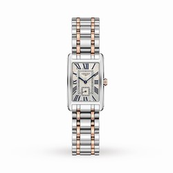 Longines DolceVita 21mm Stainless Steel with 18k Pink Gold Ladies details L52555717