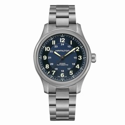 Hamilton Khaki Field Titanium Automatic 42mm Mens details Blue H70545140