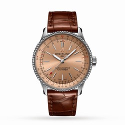 Breitling Navitimer Automatic 35 Stainless Steel Leather Strap details A17395201K1P1