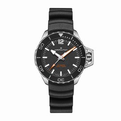 Hamilton Khaki Navy Frogman Auto 41mm Mens details Black H77455330