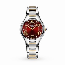 Raymond Weil Noemia Ladies details 32mm Red Dial 5132-STP-00456