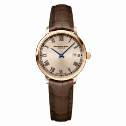 Raymond Weil Toccata Ladies Brown Leather Quartz details 29 mm 5985-PC5-00859