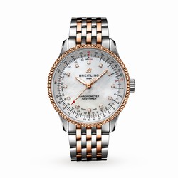 Breitling Navitimer Automatic 35 Stainless Steel  18k Red Gold details U17395211A1U1