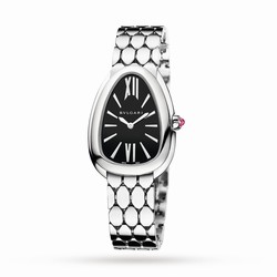 Bvlgari Serpenti Seduttori Steel and Black Dial 33mm 103451