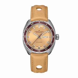Hamilton American Classic Pan Europ Day Date Automatic 42mm Mens details Beige H35435820