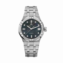 Maurice Lacroix Aikon Automatic Date 35mm Ladies details Black Mother Of Pearl AI6006-SS002-370-1