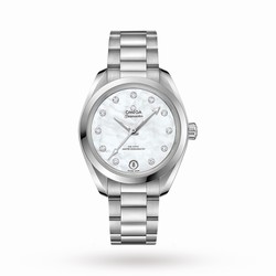 Omega Seamaster Aqua Terra 150M Ladies 34mm Automatic Co-Axial Diamond Dot details O22010342055001