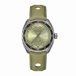Hamilton American Classic Pan Europ Day Date Automatic 42mm Mens details Green H35445860