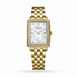 Raymond Weil Toccata Ladies Rectangular 68 Diamonds Gold details 22.6mm 5925-PS-00995