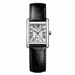 Longines Mini Dolce Vita 21.5mm X 29mm Ladies details Silver Black Alligator L52004712