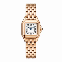 Cartier Panthere de Cartier details small model quartz movement. Case in rose gold 750/1000 dimensions: 23 mm x 30 mm WGPN0040