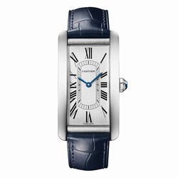 Cartier Tank Americaine details Large Model Automatic Movement Steel Leather WSTA0083