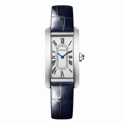 Cartier Tank Americaine details Small Model Quartz Movement Steel Leather WSTA0082