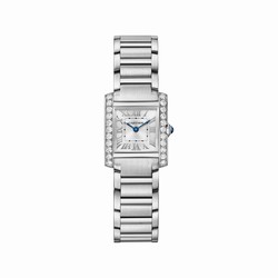 Cartier Tank Francaise details small model quartz movement. W4TA0020