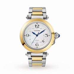 Cartier Pasha De Cartier 41mm Automatic Movement Yellow Gold And Steel Interchangeable Metal And Leather Straps W2PA0009