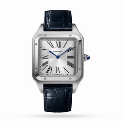 Cartier Santos-Dumont details Extra-Large Model Hand-Wound Mechanical Movement Steel Leather WSSA0032