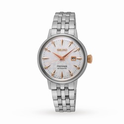 Seiko Presage Cocktail Time 'Clover Club' Diamond Twist Ladies details SRE009J1