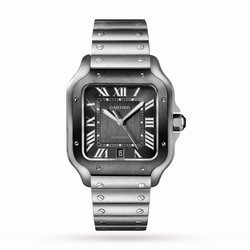 Cartier Santos De Cartier details Large Model Automatic Movement Steel ADLC Interchangeable Metal And Rubber Bracelets WSSA0037